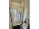 Clean bathroom with a walk-in shower and toilet at 2737 Nottel Dr, Saint Cloud, FL 34772