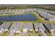 Community overview showing the neighborhood's layout and lake at 445 Via Abruzzi St, Poinciana, FL 34759