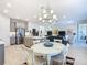 Kitchen with dining area and view into living room at 445 Via Abruzzi St, Poinciana, FL 34759