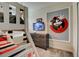 Mickey Mouse themed bedroom with a bunk bed and TV at 712 Whistling Straits Blvd, Davenport, FL 33896