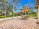 Enjoyable screened patio with paver surface and outdoor dining set at 141 Marabella Loop, Poinciana, FL 34759