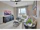 Spacious living room with large TV and sectional at 3740 Deer Ridge Dr, Mount Dora, FL 32757