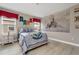 Themed bedroom with Hogwarts mural and double bed at 7635 Oakmoss Loop, Davenport, FL 33837
