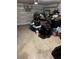 Garage with overhead door and ample storage space at 106 Orchid Ct, Kissimmee, FL 34759
