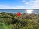 Aerial view of property location on waterfront at 5100 Helen Ct, St Cloud, FL 34772