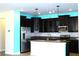 Modern kitchen with dark wood cabinets and stainless steel appliances at 1569 Thetford Cir, Orlando, FL 32824