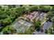 Tennis and pickleball courts surrounded by trees at 169 Tall Pines Pass, Kissimmee, FL 34759