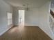 Spacious dining room with wood-look tile flooring at 14716 Yorkshire Run Dr, Orlando, FL 32828