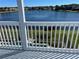 Scenic view of a lake from a deck, overlooking a backyard pool and neighboring houses at 14716 Yorkshire Run Dr, Orlando, FL 32828