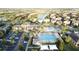 Community pool and clubhouse viewed from above at 9778 Bucklow Hill Dr, Orlando, FL 32832