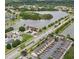 Aerial image showing townhouses and surrounding area at 210 Majors Ln # A, Kissimmee, FL 34743