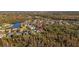 Aerial view of a home nestled in a wooded neighborhood at 1287 Glendora Rd, Kissimmee, FL 34759