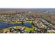 Aerial view showing home's location in a quiet residential neighborhood at 1287 Glendora Rd, Kissimmee, FL 34759