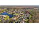 Aerial view of a peaceful neighborhood, highlighting a home's location at 1287 Glendora Rd, Kissimmee, FL 34759