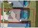 House with pool and patio, aerial view at 3209 Fairfield Dr, Kissimmee, FL 34743