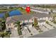 Aerial view showing the property's location near a lake at 355 Highcrest Rd, Davenport, FL 33896