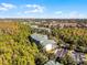 Aerial view of a residential building complex situated in a wooded area with views of surrounding houses at 9051 Treasure Trove Ln # 207, Kissimmee, FL 34747