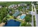 Aerial view of community pool and surrounding area at 9051 Treasure Trove Ln # 207, Kissimmee, FL 34747