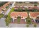 Aerial view of a townhome with a Spanish-style tile roof in a residential community at 1355 Pacific Rd, Kissimmee, FL 34759