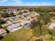 Aerial view of a house with a pool and large backyard in a residential neighborhood at 607 Tamarin Ln, Kissimmee, FL 34759