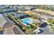 Aerial view of community pool and townhouses at 1336 Chelsea Dr, Davenport, FL 33897