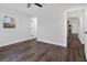 Spacious bedroom with hardwood floors and neutral walls at 527 Sunrise Dr, Orlando, FL 32803