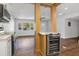 Modern kitchen features stainless steel appliances and wine cooler at 527 Sunrise Dr, Orlando, FL 32803