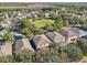 Aerial view of community, showcasing homes, landscaping, and a large green space at 9026 Dry Creek Ln, Orlando, FL 32832
