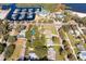 Aerial view showing home's location near marina at 1109 Lakeshore Blvd, St Cloud, FL 34769