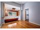 Spacious bedroom with hardwood floors and built-in seating at 1109 Lakeshore Blvd, St Cloud, FL 34769