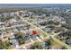 Property location shown in an aerial view of the neighborhood at 1603 Tench Ct, Kissimmee, FL 34759