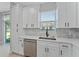 Modern kitchen with white cabinets, a large sink, and stainless steel appliances at 1603 Tench Ct, Kissimmee, FL 34759