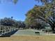 Well-maintained shuffleboard courts under shade at 5062 El Destino Dr, Leesburg, FL 34748