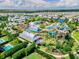 Aerial view of community pool and water park at 7639 Wilmington Loop, Kissimmee, FL 34747