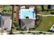 Aerial view of community pool and clubhouse at 12749 Brodlove Lane, Winter Garden, FL 34787