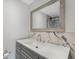 Modern bathroom with marble vanity and walk-in shower at 2254 Ohara Ct # 1055, Orlando, FL 32812