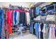 Walk-in closet with organized clothing and shelving at 2644 Summer Clouds Way, Kissimmee, FL 34744