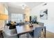 Open concept dining area with modern furnishings and living room access at 4012 Santa Maria # 101, Kissimmee, FL 34741