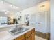 Kitchen with a breakfast bar overlooking the living area at 4012 Santa Maria # 101, Kissimmee, FL 34741