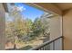 Private balcony overlooking a wooded area with a stream at 879 Assembly Ct, Reunion, FL 34747