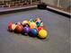 Close up view of a pool table with balls set at 977 Splash Shot Pl # 1, Davenport, FL 33896