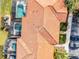 Aerial view of townhome with private pool at 3083 Yellow Lantana Ln, Kissimmee, FL 34747