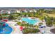 Aerial view of resort-style pool and waterpark in a community at 7959 Delwin Ln, Kissimmee, FL 34747