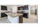 Modern kitchen with stainless steel appliances and an island at 1577 Diamond Loop, Kissimmee, FL 34744
