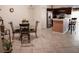 Kitchen with a dining table and chairs, and an open floor plan at 326 Dinner Lake Ct, Lake Wales, FL 33859