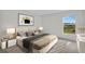 Spacious main bedroom with plush carpeting and large window at 3362 Winchester Estates Cir, Lakeland, FL 33810
