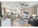 Open floor plan with modern kitchen and living area at 1800 Houston St, Kissimmee, FL 34743