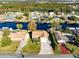 Aerial view of house, canal, and neighborhood at 2545 Harris Blvd, Kissimmee, FL 34746