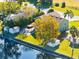 Aerial view of canal-front home with large backyard and detached shed at 2545 Harris Blvd, Kissimmee, FL 34746