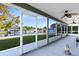 Screened porch overlooks a tranquil canal with lush green landscaping at 2545 Harris Blvd, Kissimmee, FL 34746